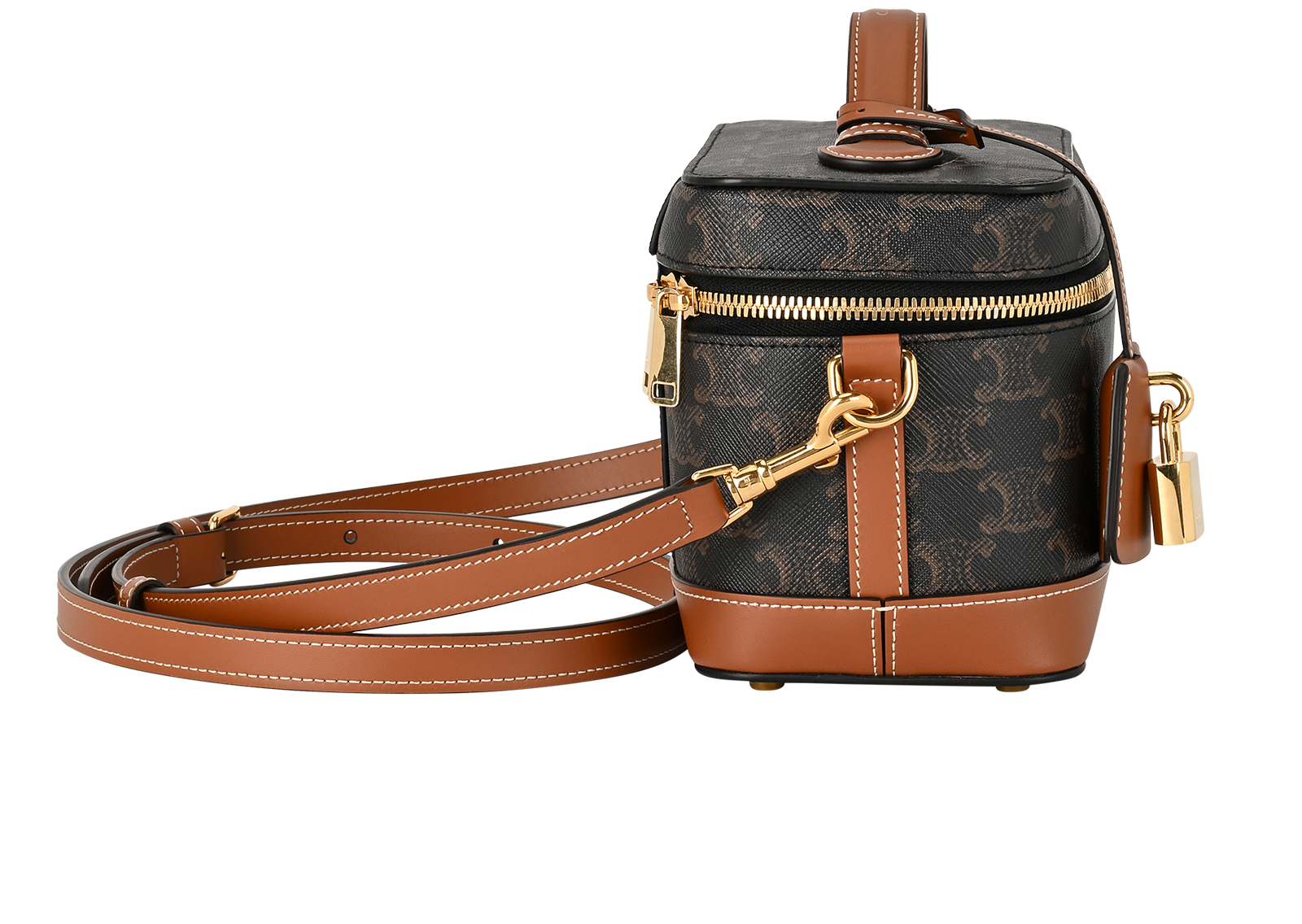 Triomphe Vanity, &pound;1,250, Handbags, Brown, Canvas, Side view